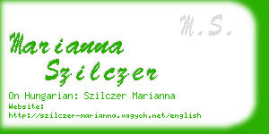 marianna szilczer business card